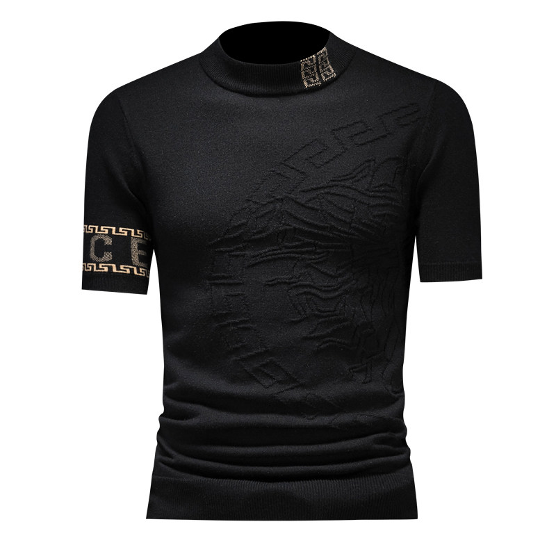 冬款2026男半高领羊毛短袖羊毛衫针织衫毛衣打底7715p125,男装针织衫/毛衣,电商D222