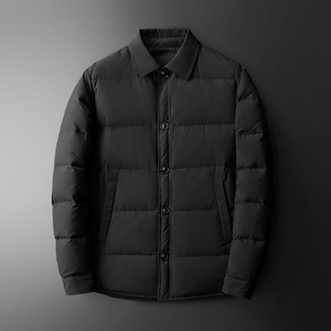 新款2025羽绒服男装厚款冬装羽绒外套衬衫领潮流66731p265图片