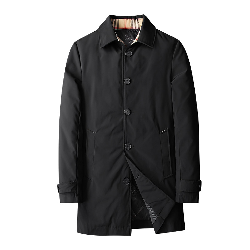 森林猎人新款男装中长款羽绒服新款男90%白鸭绒外套翻领1101p265,男装羽绒服,电商D222
