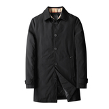 森林猎人新款男装中长款羽绒服新款男90%白鸭绒外套翻领1101p265，男装羽绒服，电商D222