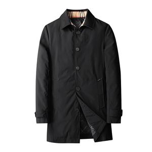 森林猎人新款男装中长款羽绒服新款男90%白鸭绒外套翻领1101p265图片