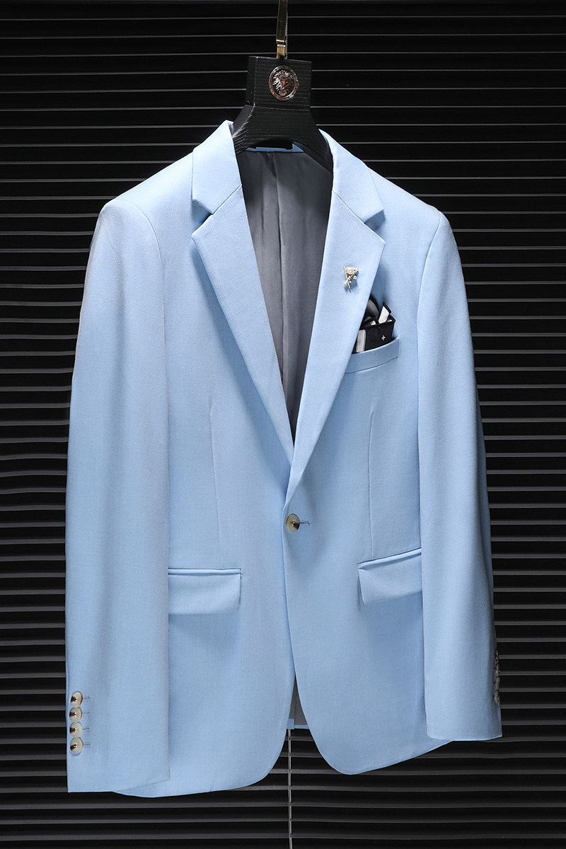 D222春秋新款蓝色小西装男休闲便西服四季外套1205-12P175,男装西服,电商D222