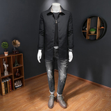 冬款2022中长款羽绒服新款男士90%白鸭绒外套翻领1101p265控价355，男装羽绒服，电商D222