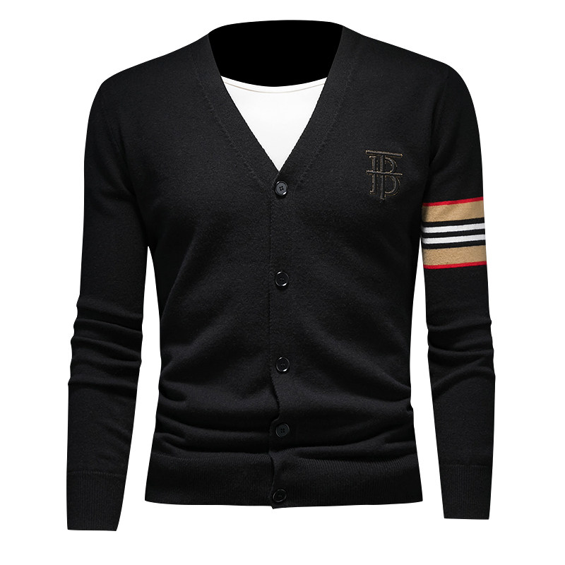 春秋2024羊毛开衫男V领针织衫毛衣外套潮时尚0137p155,男装针织衫/毛衣,电商D222