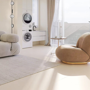 奶油风瓷砖全屋通铺纯色客厅地砖800x800柔光砖防滑天鹅绒地板砖L