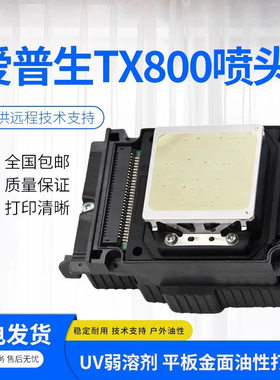 原装爱普生TX800喷头F192040十代6色油性喷头 UV平板机写真机喷头