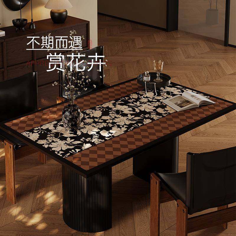 法式中古风桌布轻奢高级感皮革餐桌垫防水防油防烫免洗隔热茶几垫,居家布艺,桌布,淘宝优惠券,粉丝福利购,淘宝优惠卷