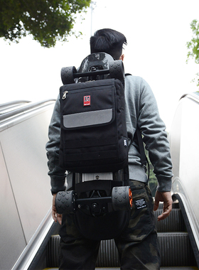 MACKAR滑板包双肩背包陆地冲浪板双翘板路冲板护具收纳包陆冲板包