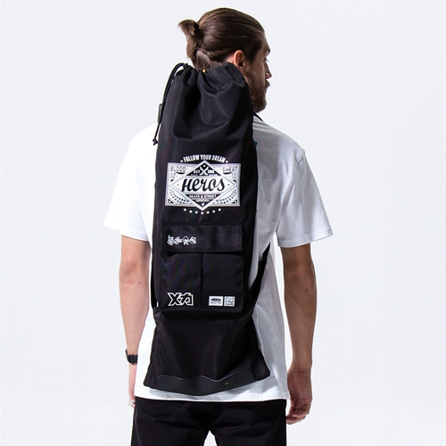 Mackar x Hero Co -Brande Skateboard Bag Big Fish Plate Double -Shoulder Radcpack Professional Skate Сумка