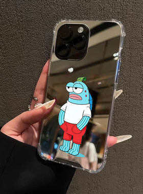 小丑鱼适用苹果17promax镜面一加15手机壳华为P70pro荣耀500漫画OPPOReno14小米15vivox100可爱三星s26比奇堡