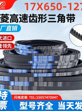 环菱B型齿形传动三角带AV17X650-1270Li防静电耐油防滑10X13X22X