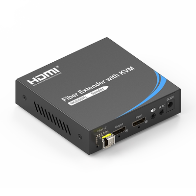 EKL 4KHFKU100 HDMI KVM光纤延长器20公里 高清视频光端机延长器 usb键鼠显示器LC单模单纤光纤收发器4K@60HZ