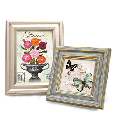 欧式复古做旧相框挂墙相框摆台