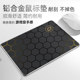 拼接菱格金属铝合金鼠标垫硬质防水耐用防滑垫办公垫便携键盘垫