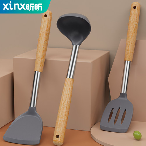 佳埼推荐】硅胶铲不粘锅专用套装