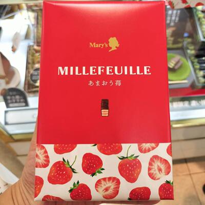 日本玛丽Marys千层酥京都抹茶草莓巧克力威化饼干零食饼威化