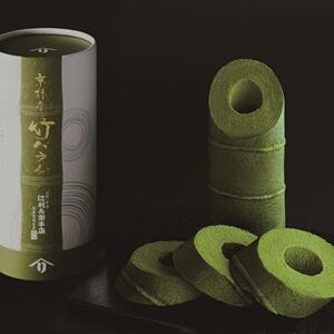 现货日本高岛屋辻利兵衛本店抹茶年轮竹筒年轮蛋糕 茶饼干 抹茶