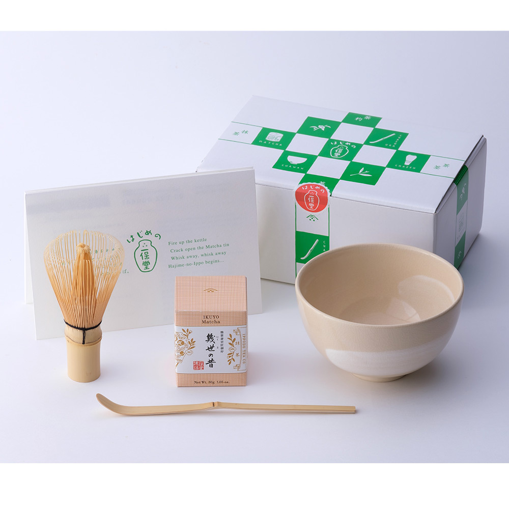 在途日本本土原装京都抹茶老铺一保堂抹茶新手组合套装茶具礼盒