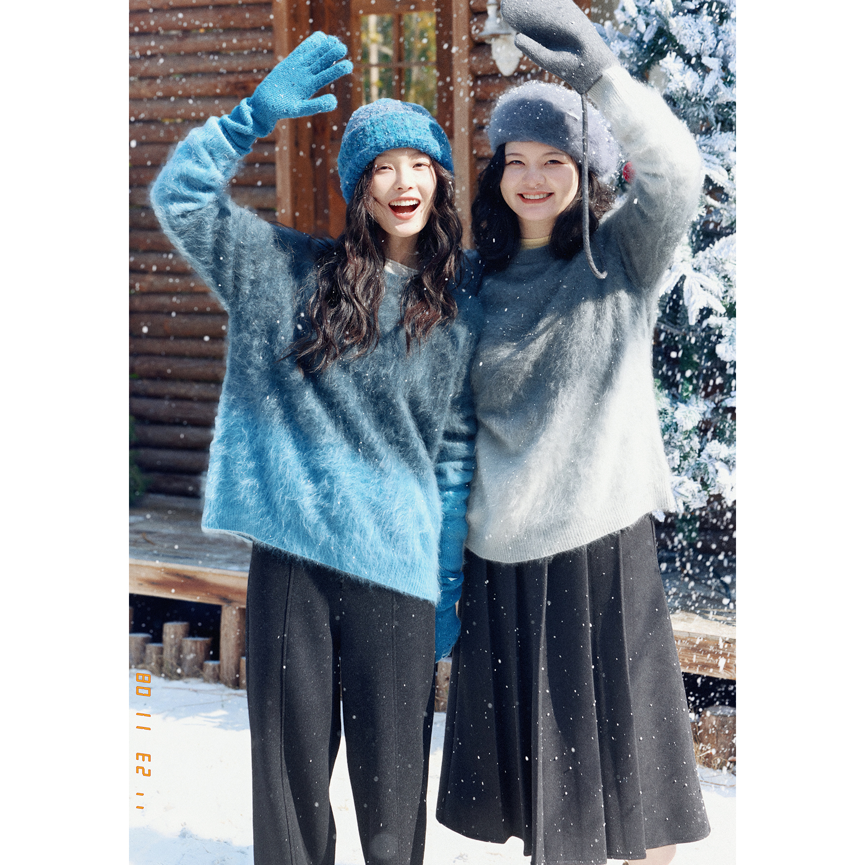 羊毛羊绒温暖渐变慵懒针织毛衣