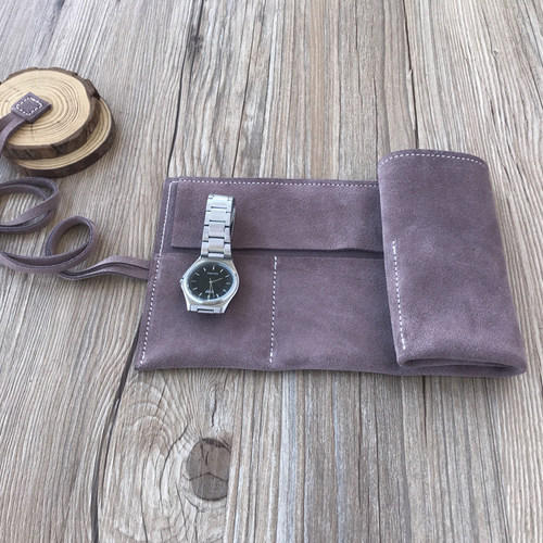 牛皮手表袋手工制作收纳包便携式