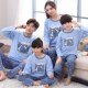 卡通儿童男童母女父子家居服套装 亲子睡衣长袖 一家三口纯棉春秋季