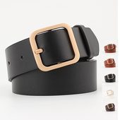 裤 ins风时尚 腰带简约韩版 饰牛仔裤 带 网红小宽黑色女士皮带百搭装