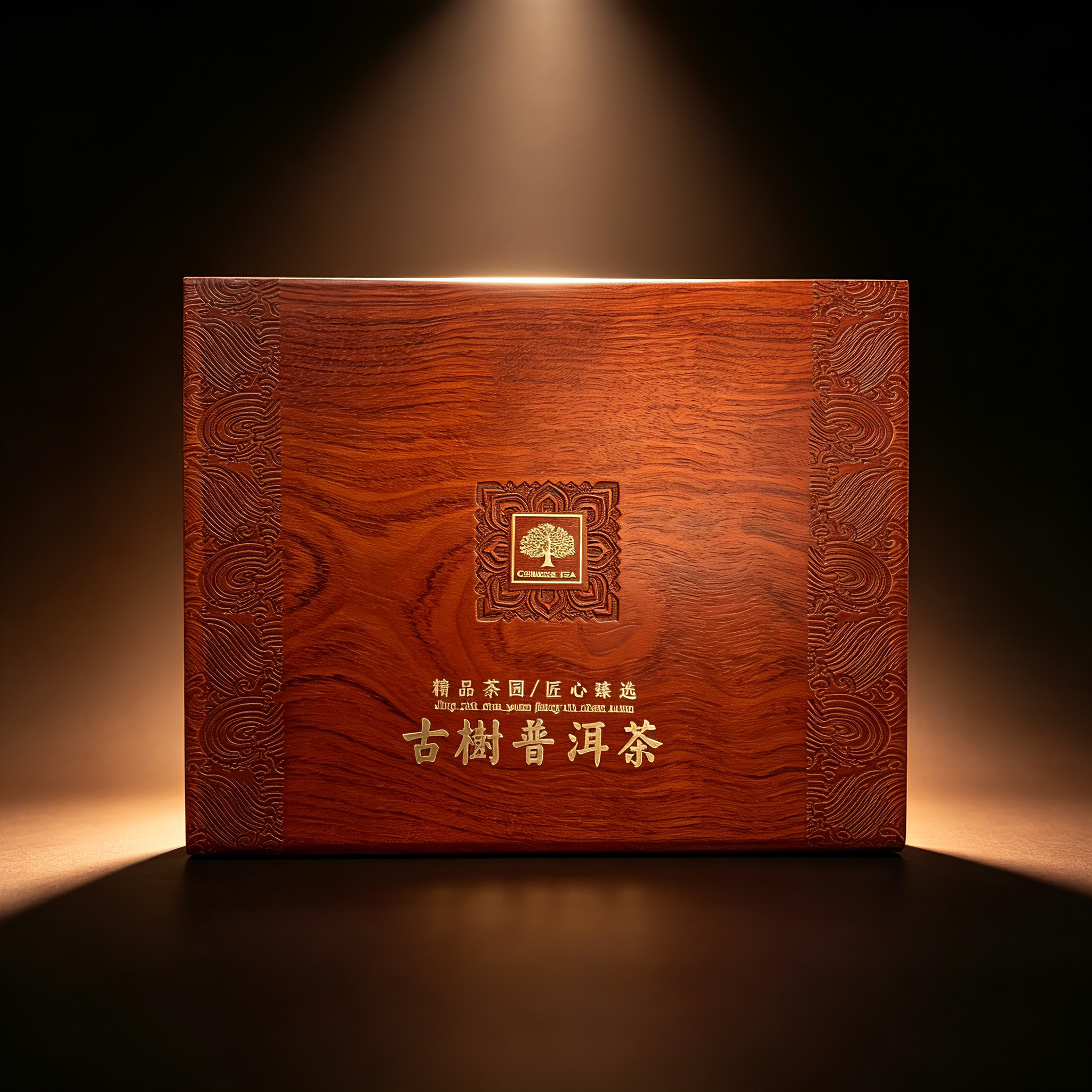 高档木质茶叶包装盒单片357克饼空盒 古树普洱茶礼盒精装收藏送礼