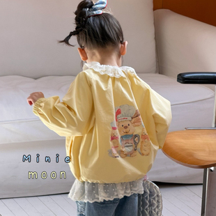 小月亮 26春 62052女童黄色卡通外套