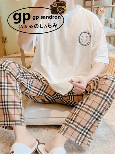 日本男士睡衣卡通可外穿家居服