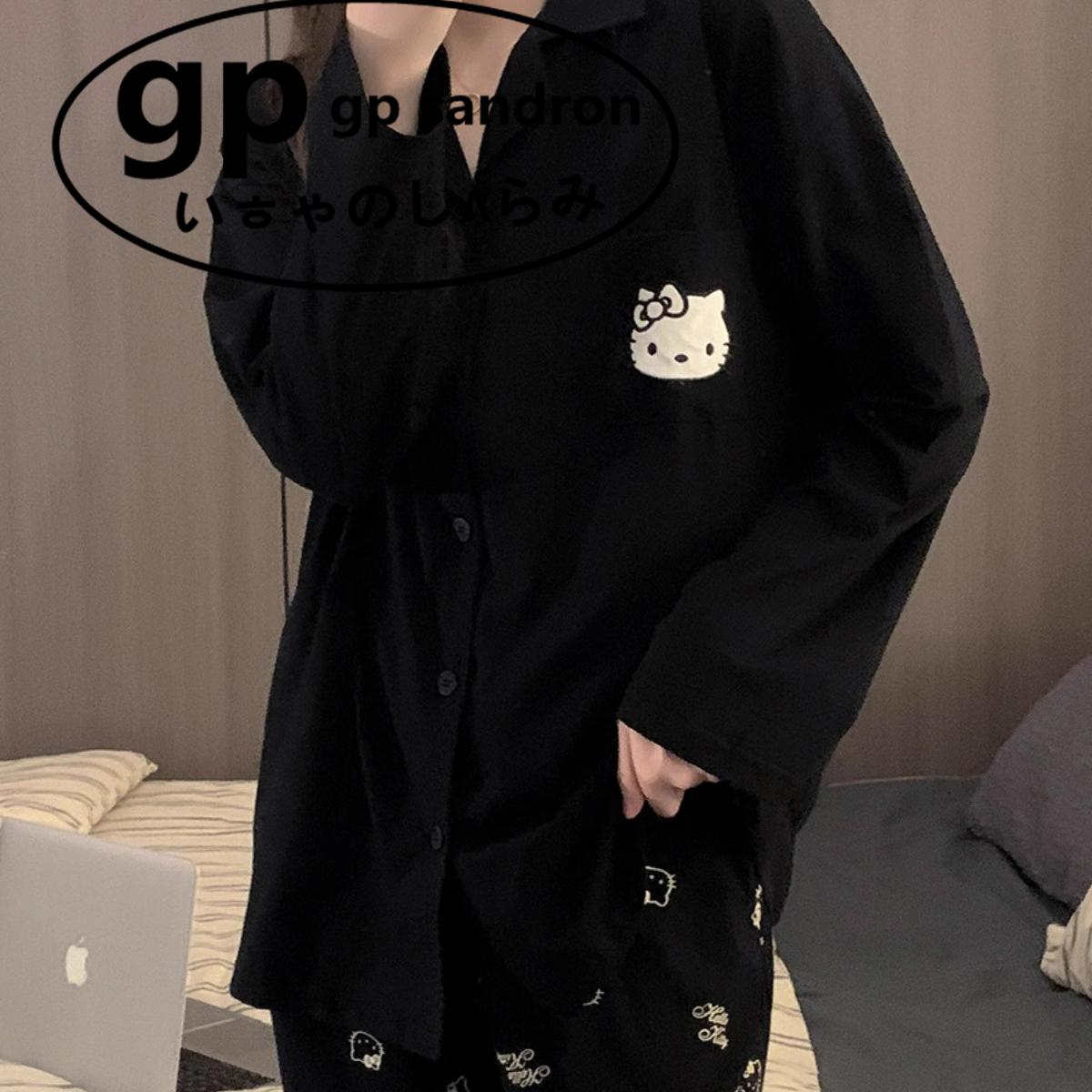 日本GP纯棉睡衣女卡通家居服