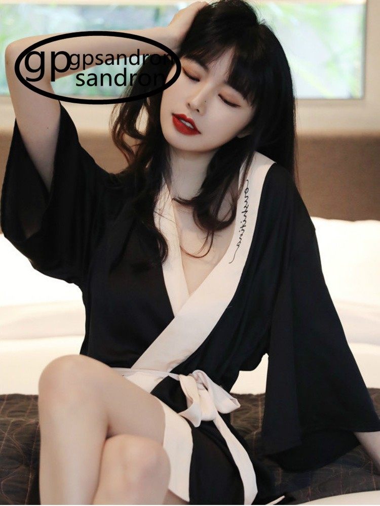 日本小众gp真丝睡衣女款春秋性感吊带睡裙桑蚕丝睡袍服家居服套装