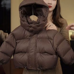 女童韩版云朵泡芙羽绒服冬季新款冬装男童加厚连帽纯色保暖外套潮