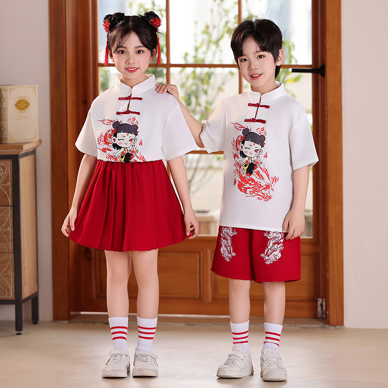 儿童大合唱中国风演出服