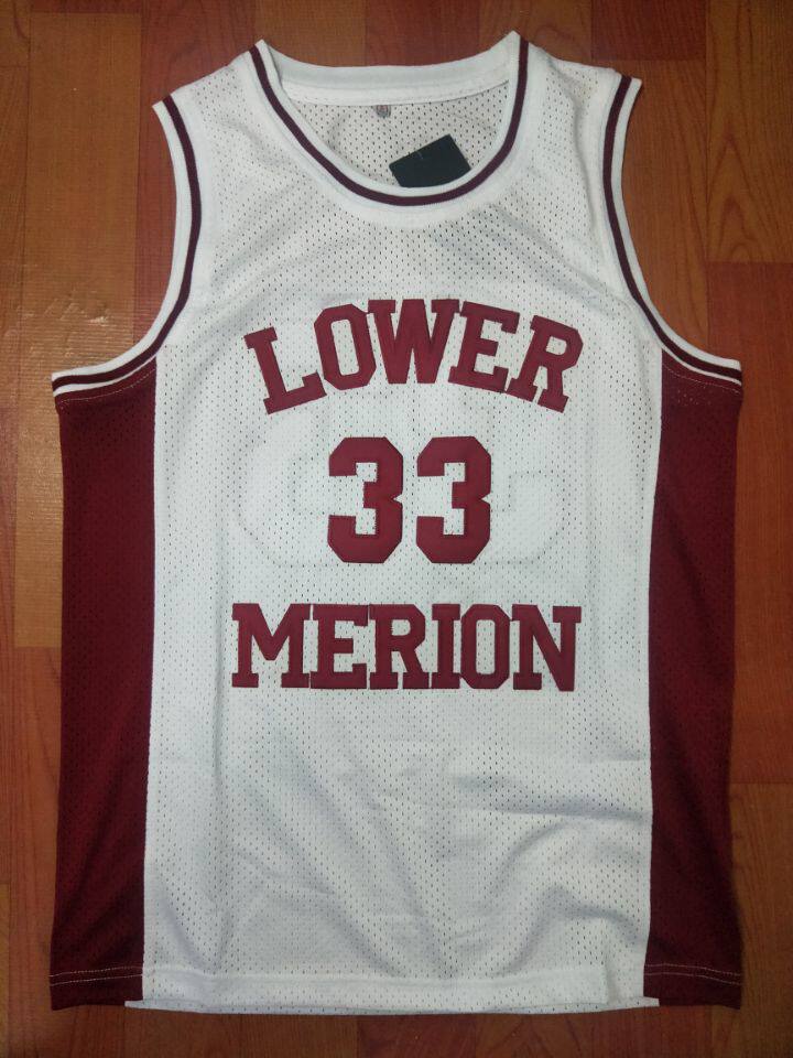 美式曼巴高中款科比33号 酒红色 白色背心网眼刺绣运动风健身球衣