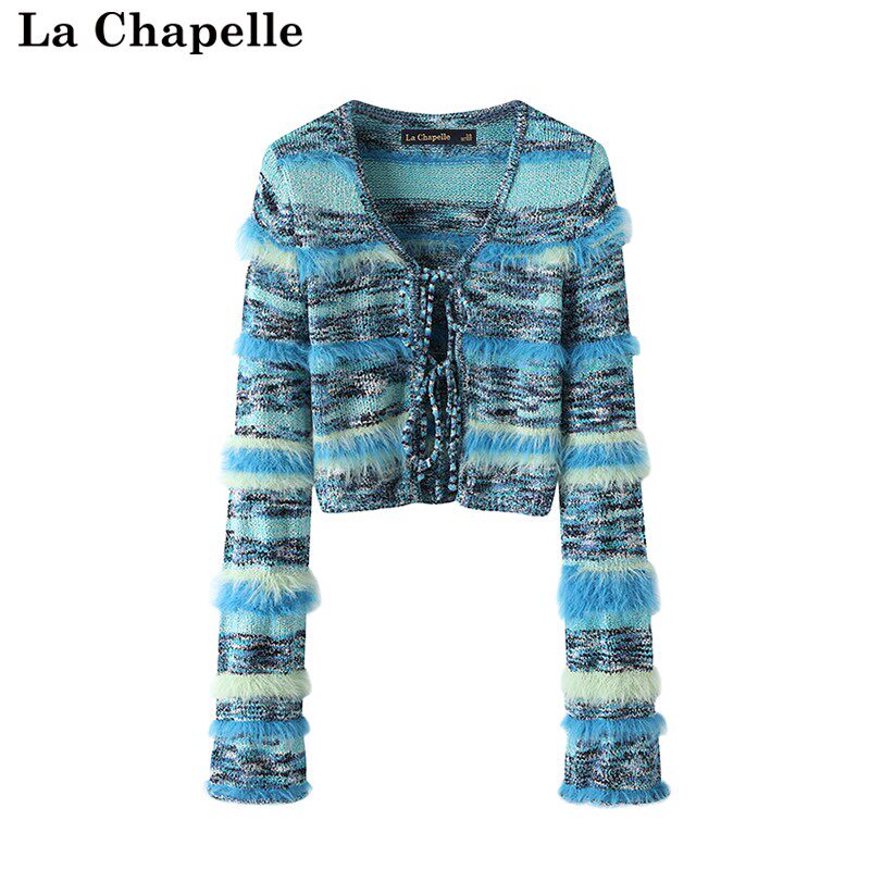 拉夏贝尔/La Chapelle秋季新款慵懒风针织衫条纹绑带开衫短上衣女使用感如何?
