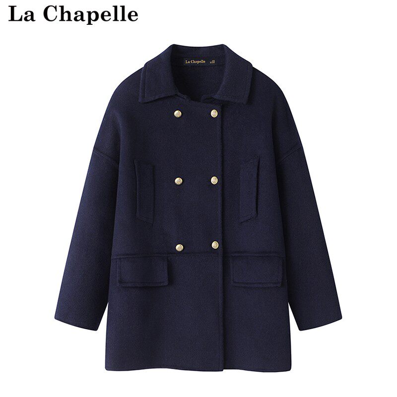拉夏贝尔/La Chapelle学院风双排扣外套风衣秋装中长款毛呢大衣女怎么样,好用不?