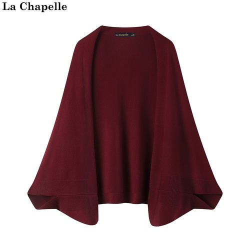 拉夏贝尔/La Chapelle秋冬新款针织衫女披肩斗篷外搭宽松开衫上衣