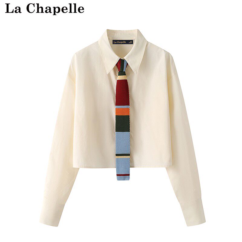 拉夏贝尔/La Chapelle秋季新款韩版学院风彩色领带衬衫女长袖上衣使用感如何?