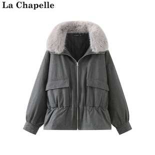 复古休闲毛领宽松韩式 拉夏贝尔 新款 Chapelle冬季 夹棉保暖外套