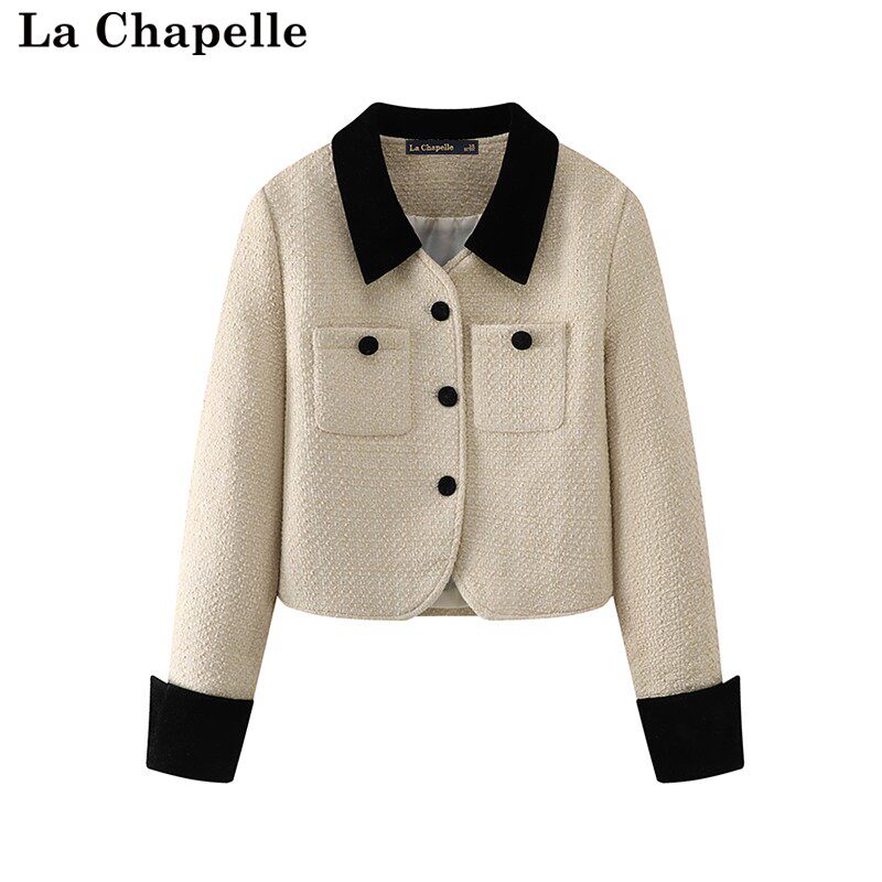 拉夏贝尔/La Chapelle法式小香风洋气上衣冬季新款高级感短外套女,女装/女士精品,短外套,淘宝优惠券,粉丝福利购,淘宝优惠卷