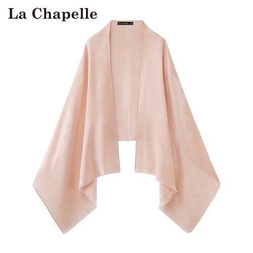 拉夏贝尔/La Chapelle春季新款中式时尚印花围巾外搭旅游风披肩女
