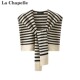 外搭休闲条纹撞色针织披肩百搭围巾女士 Chapelle新款 拉夏贝尔