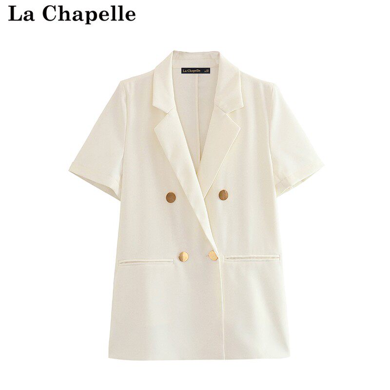 拉夏贝尔/La Chapelle小西装夏季薄款高级感英伦风短袖西服外套女怎么看?