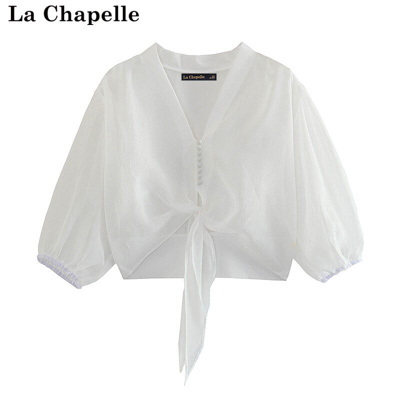 拉夏贝尔/La Chapelle夏季新款极简风防晒衣女空调衫开衫宽松上衣属于什么档次？