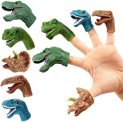 10 Pack Dinosaur Finger Puppets for Kids  Dino Toys for Part