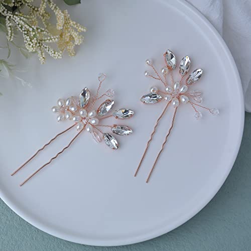 Bridal Hair Pieces Beusoulove Wedding Hair Pin Crystal Flow