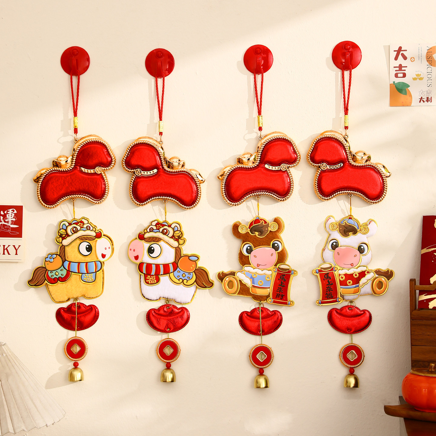马年新款生肖福字小挂件新年入户门贺年挂饰春节过年氛围布置装饰