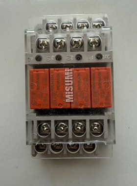 全MISUMI MUM-4P-24-6A-W继电器模块 24VDC线圈 6A 250VAC