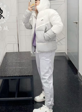 Nike耐克男子刺绣logo针织运动裤毛圈束脚宽松长裤卫裤DV9846-012