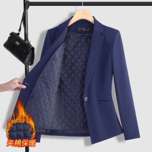 职业装西装套装女秋冬夹棉气质西服餐厅服务员工装酒店前台工作服